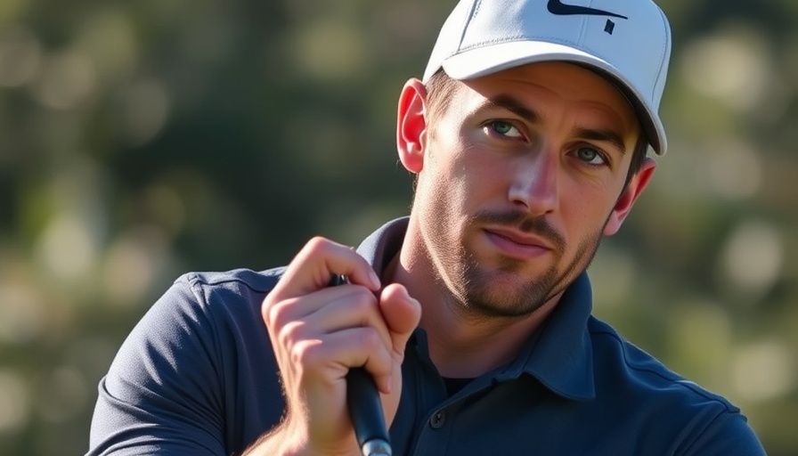 Scottie Scheffler pondering during a golf match under natural sunlight.