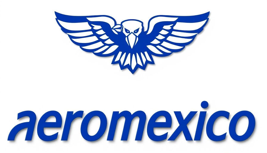 Aeromexico logo, stylized eagle, February 2025 traffic results