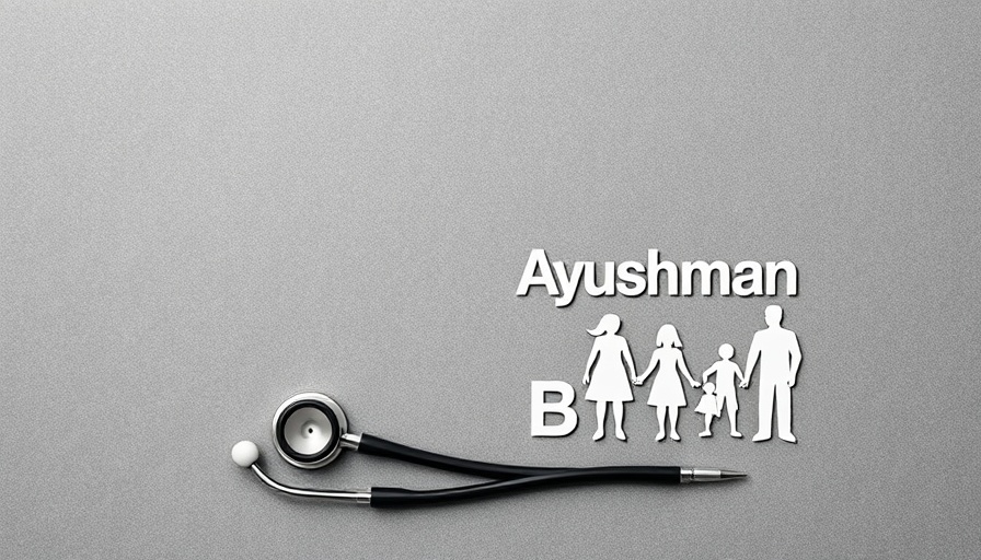 Rajasthan Healthcare Crisis concept with stethoscope and family cutout.