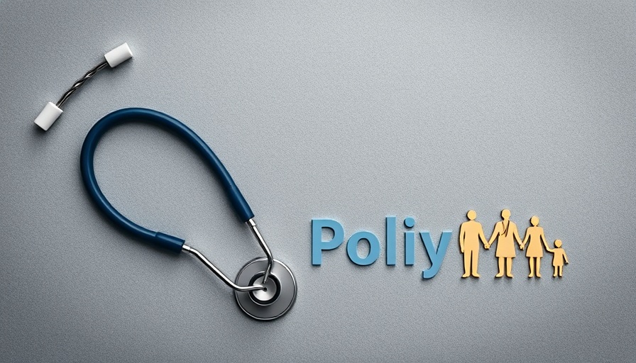 Ayushman Bharat concept with stethoscope and family icons.