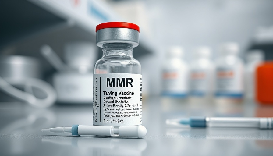 Vaccine vial and box in lab setting related to measles outbreak.