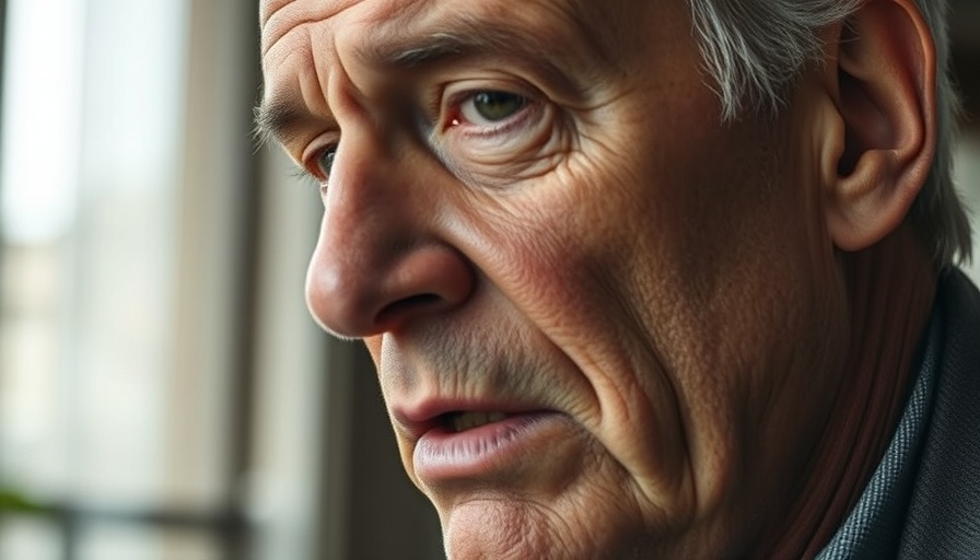 Close-up of an older man speaking about Trump tariff policy changes.