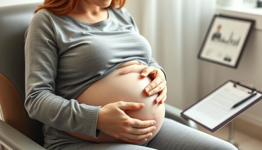Pregnant woman in doctor's office, vitamins and minerals during pregnancy lower BP risk discussion.