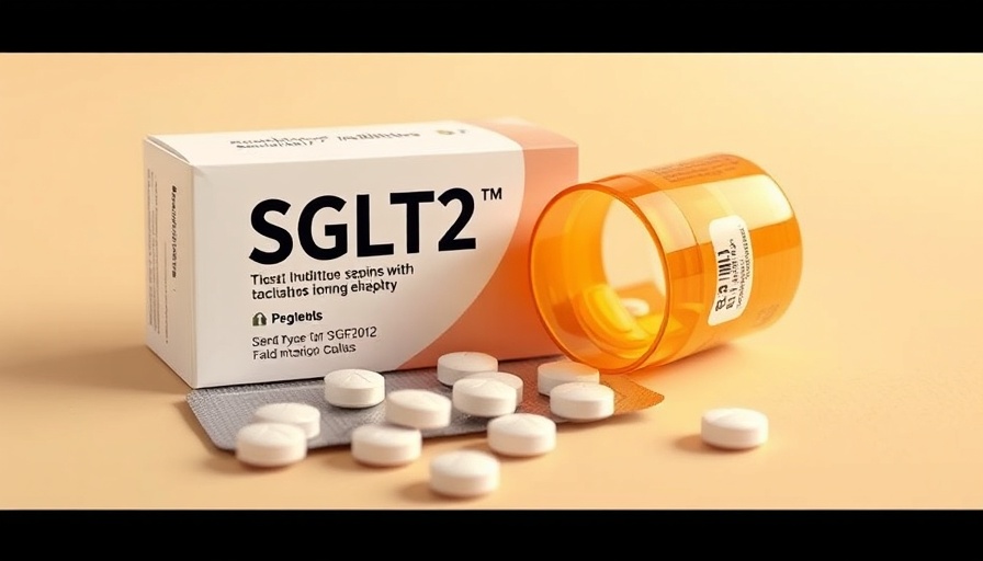 SGLT2 inhibitors depicted in an illustration showing tablets in packaging.