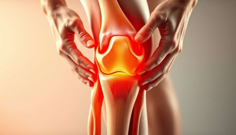 New embolization agents for joint disorders: knee anatomy illustration.