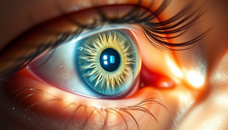 Close-up of human eye with bright illumination, Ozempic blindness context.