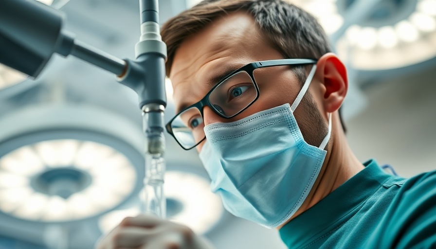 Focused medical professional examining intubation equipment in hospital setting.