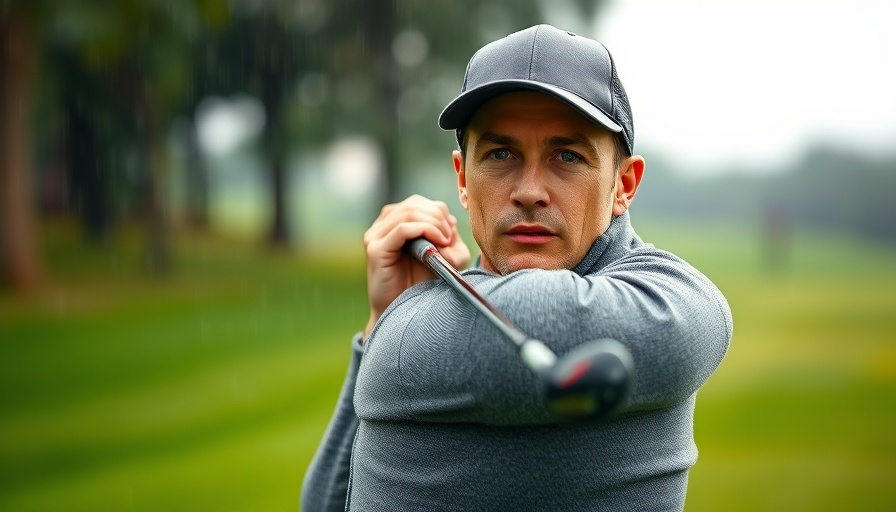 Focused golfer on a rainy golf course, Tiger Woods recovery prediction