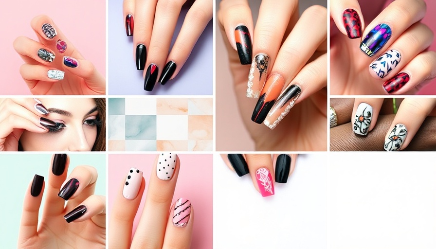 Spring 2025 nail art trends showcasing diverse designs and colors.