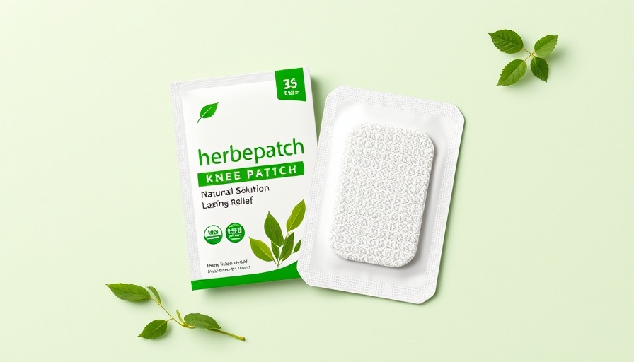 Wellnee Pain Relief Patches promotional poster with benefits.
