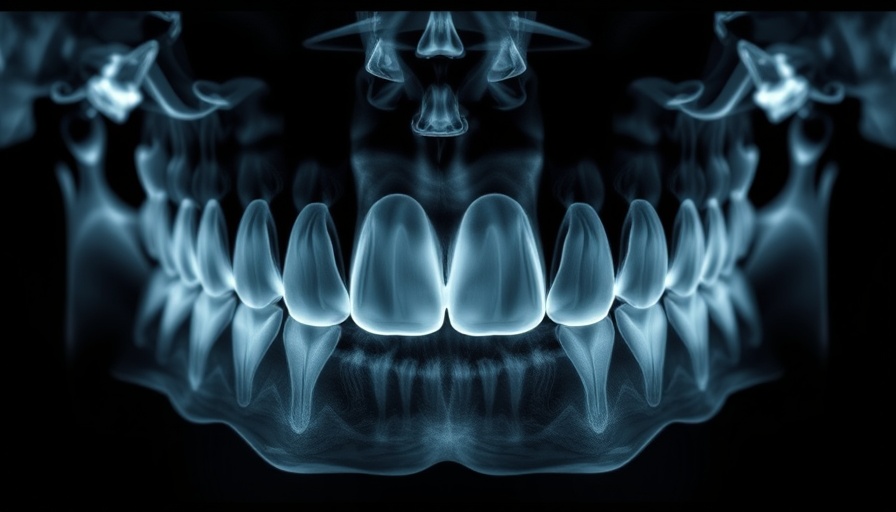 Detailed X-ray of tooth structure highlighting Labial Buccal Cervical Approach Endodontics.