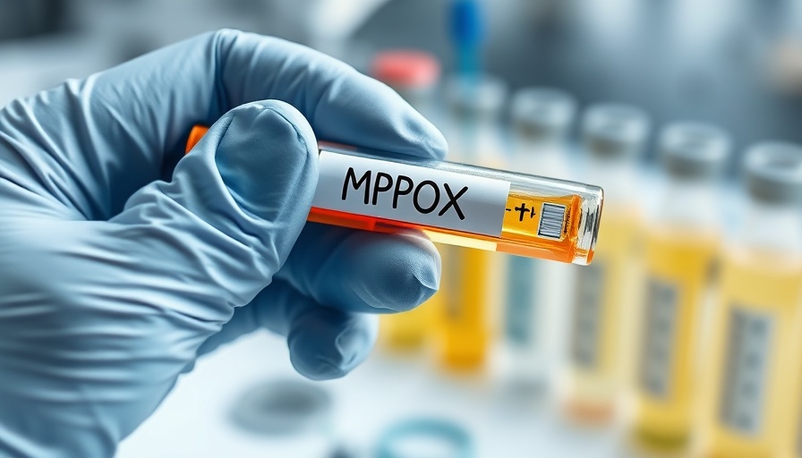 Tecovirimat ineffective treatment mpox; MPOX test tube held by gloved hand.