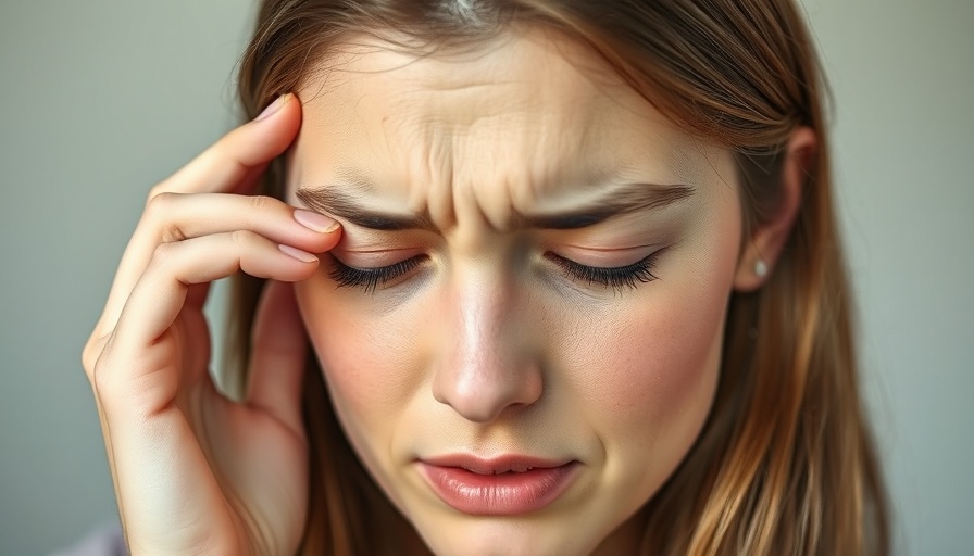 Woman with sinus discomfort indicating Vitamin D deficiency chronic rhinosinusitis.