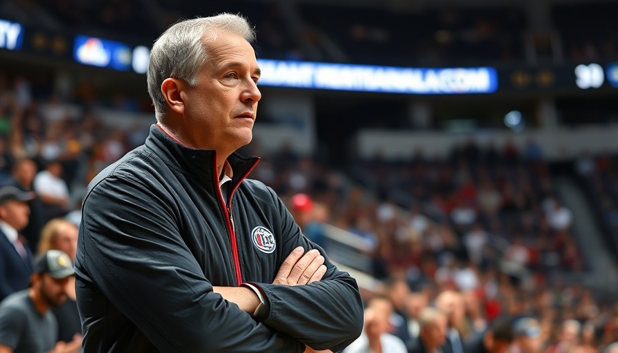 Tyronn Lue focused on Clippers game impact, arms crossed.