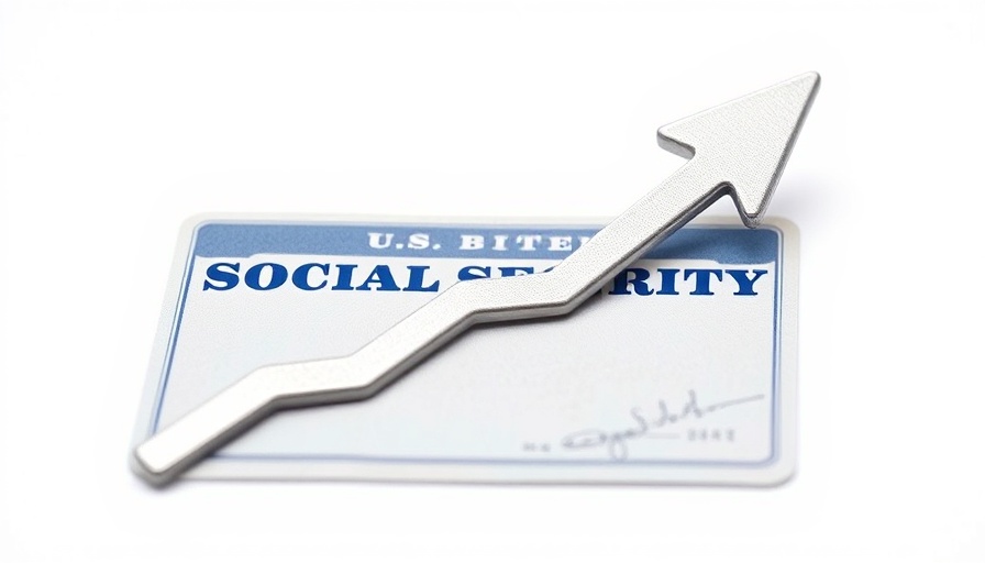 Visual of 2026 Social Security COLA projection with upward arrow.