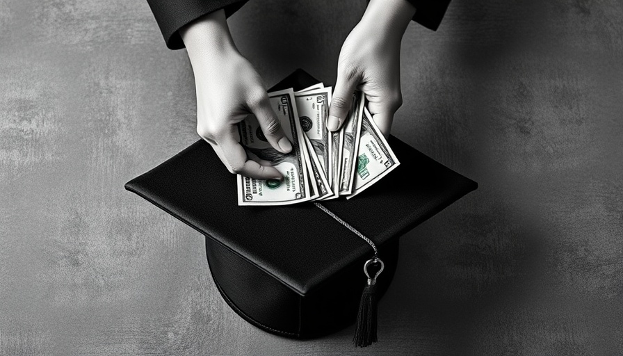 Hands placing money into a graduation cap, symbolic of student loans refinancing.
