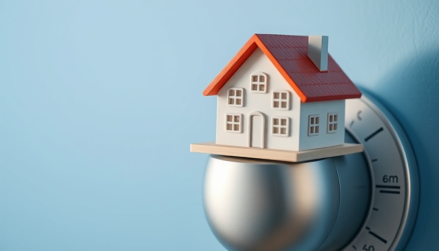 Symbolic house on thermostat knob for Keeping Your Home Warm
