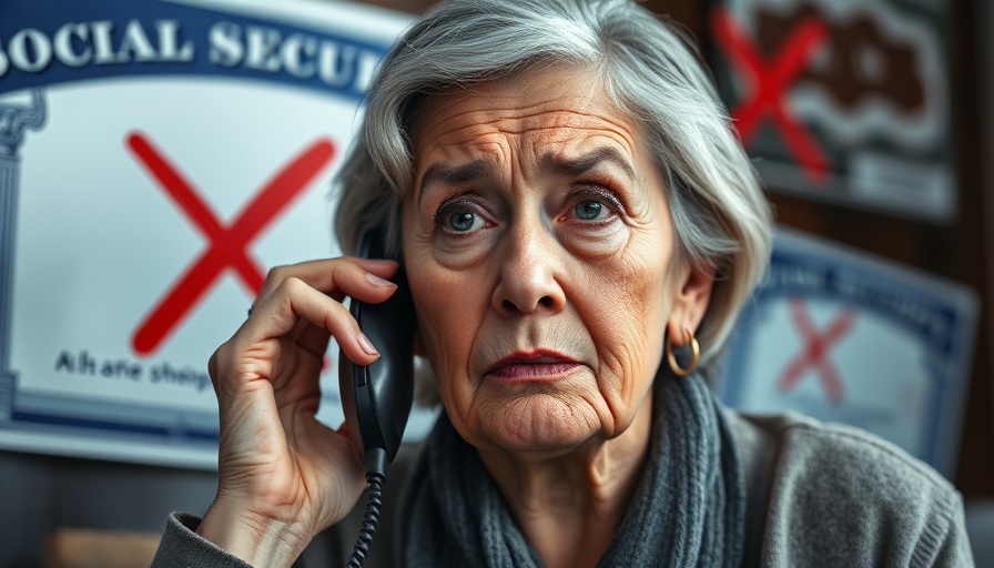 Older woman discussing Social Security application changes over phone.