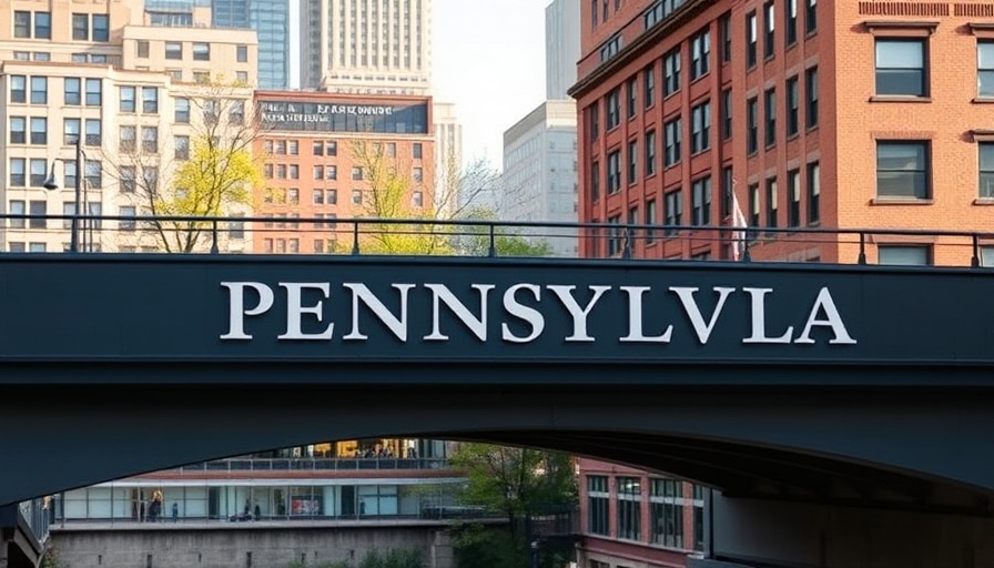 University of Pennsylvania bridge in urban setting