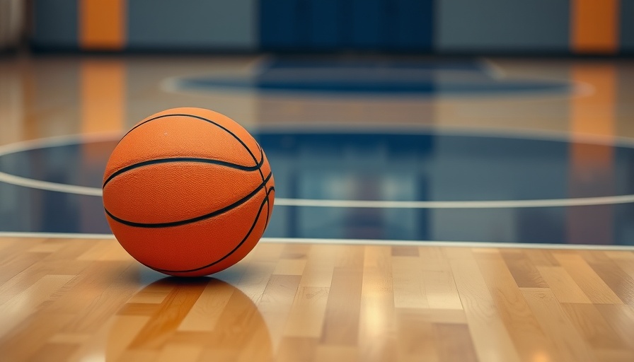 Basketball on Cincinnati court during March Madness.