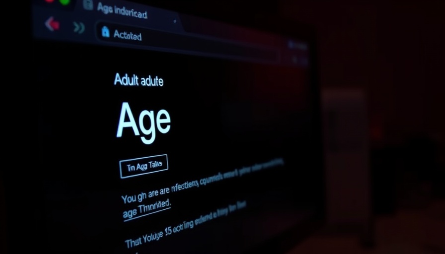 Age verification screen on adult website; Ohio House Bill 84 context.