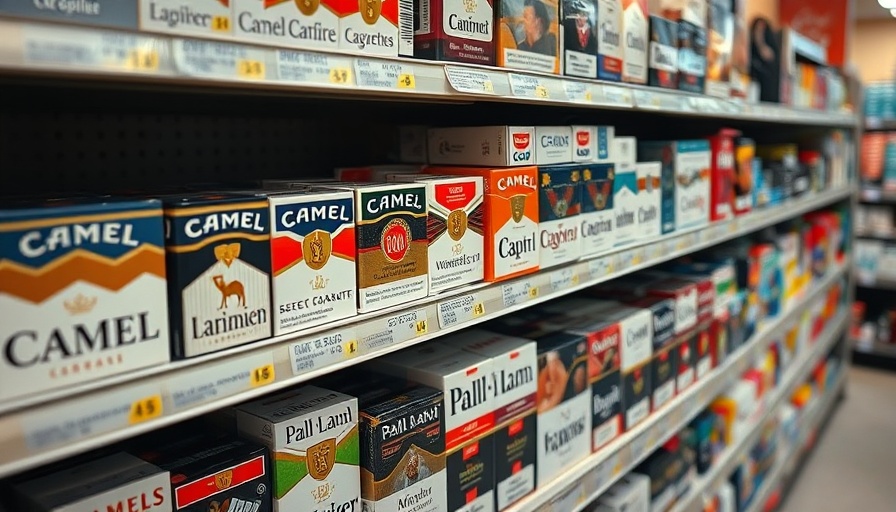 Cigarette packs in Ohio store amid tax increase news.