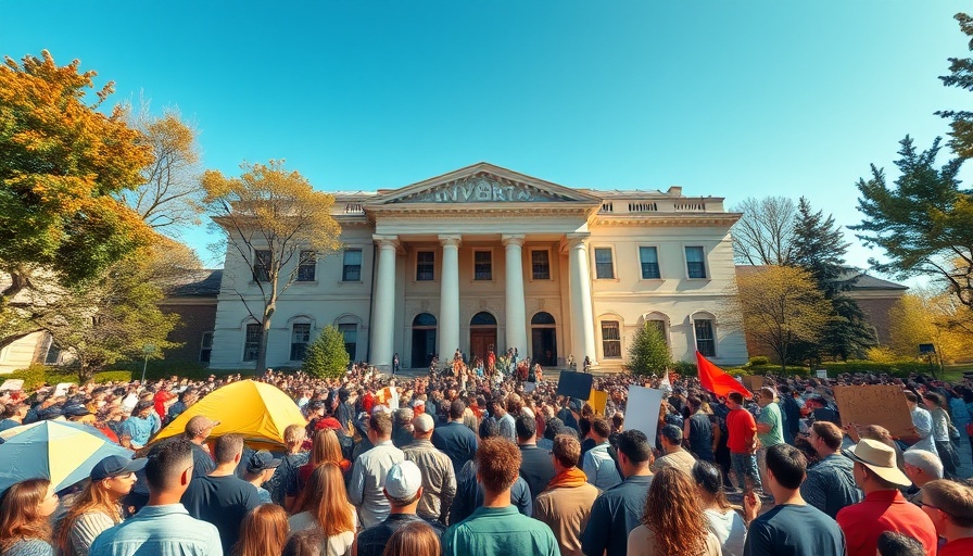 Protest at Columbia University highlighting academic freedom crisis.
