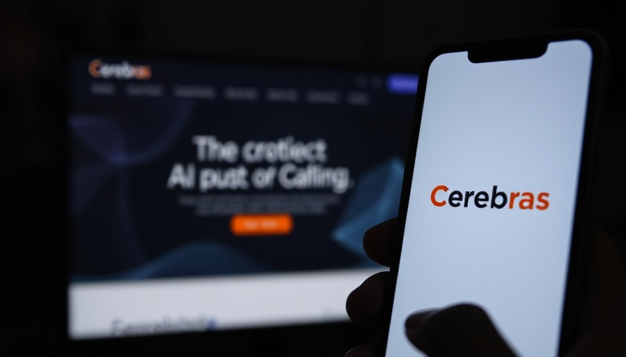 Cerebras logo on smartphone with website background, Cerebras Stock IPO Investment.