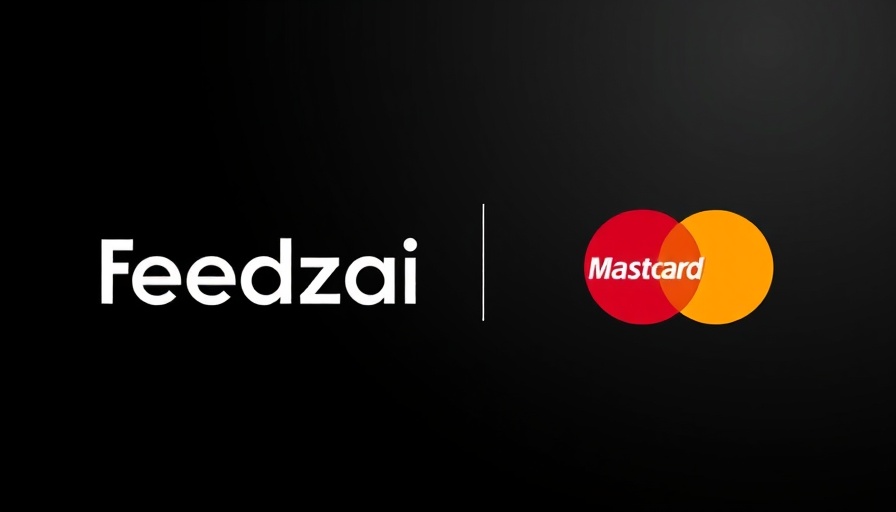 Feedzai and Mastercard logos on black background, secure P2P payments.