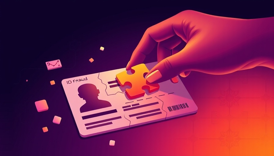 Abstract illustration of synthetic ID fraud with puzzle ID concept