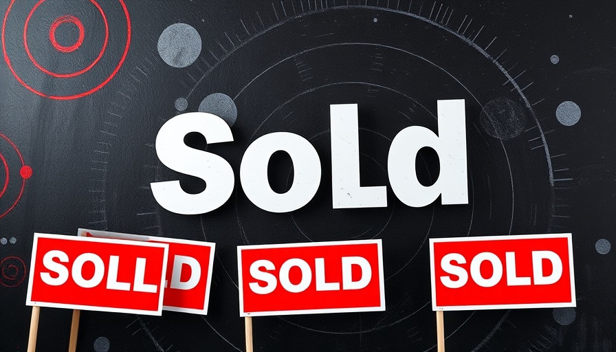 Dynamic visualization with 'SOLD' signs representing the highest existing home sales in a year.