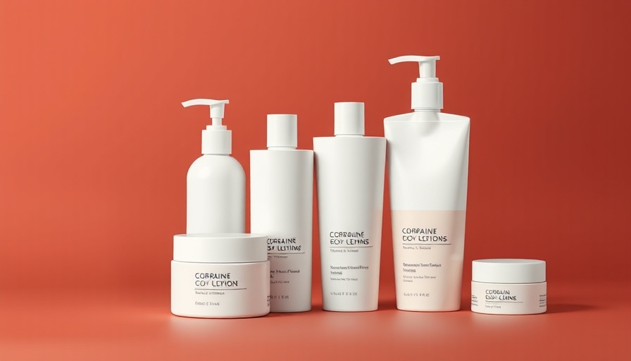 Fragrance-free body lotions on a reddish-brown background.