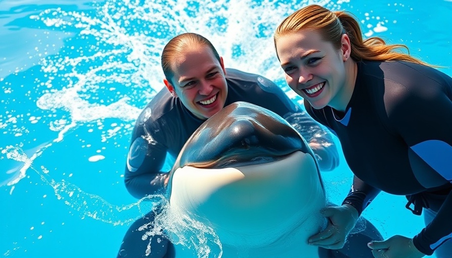 SeaWorld trainers interact with orca amidst safety concerns.