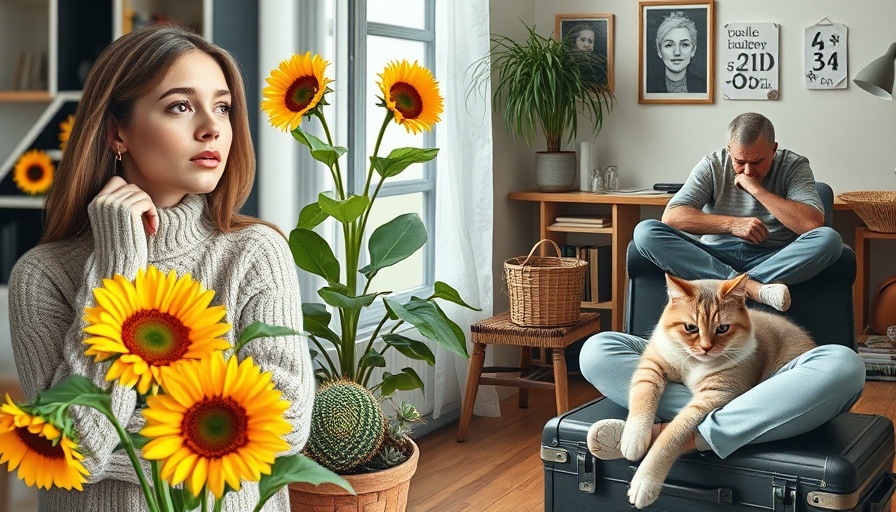 Collage showing self-care and organization tips, with a young woman, flowers, and cozy scenes.
