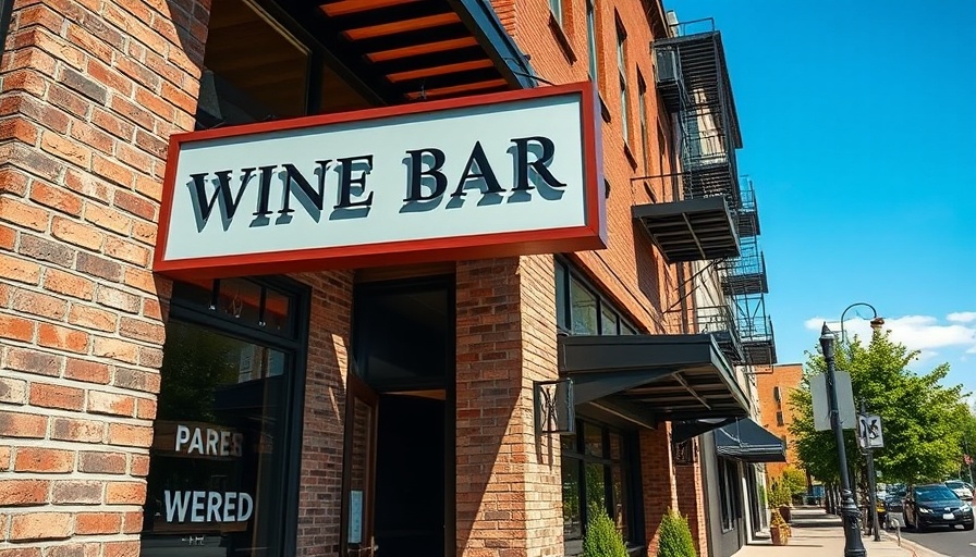 Closure of Somm Wine Bar showcasing modern exterior and street.