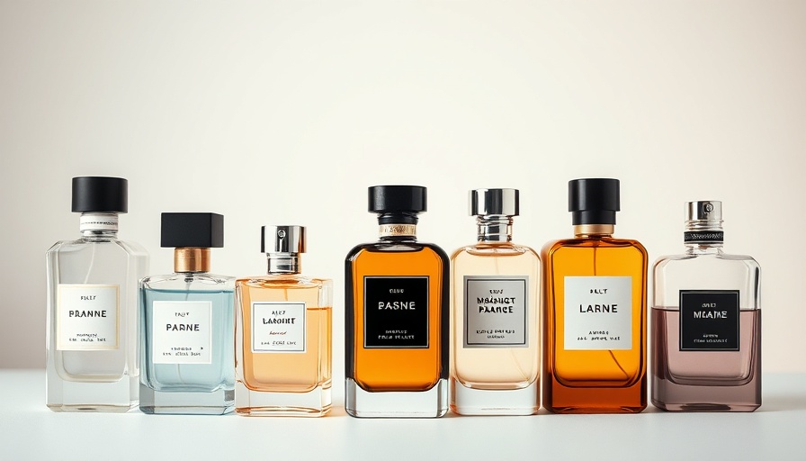 Modern musk fragrances with elegant bottle designs in soft lighting.