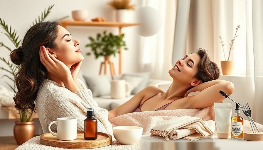 Healthy winter morning routine with self-care practices, collage.