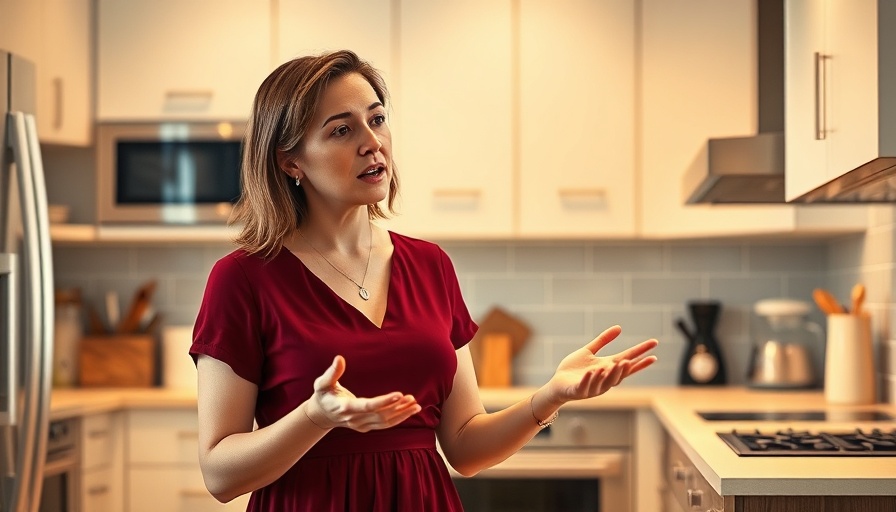 Woman explaining how to sell a small home for top dollar in a kitchen.