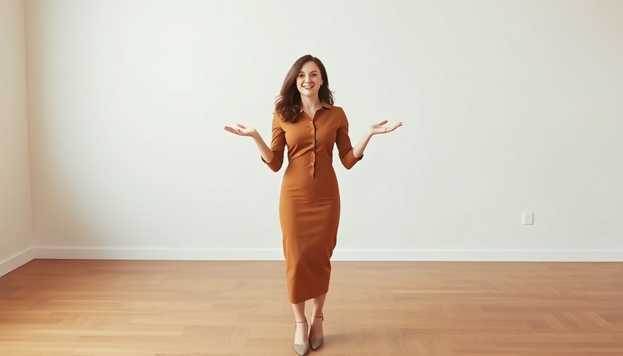 Professional woman discussing basement renovation value in minimalist room.