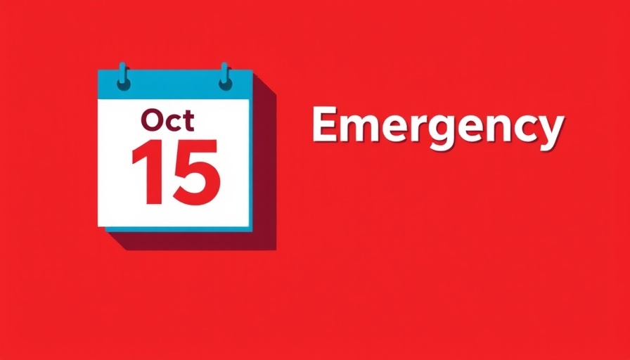 Bold calendar illustration for tax extension deadline, Oct 15