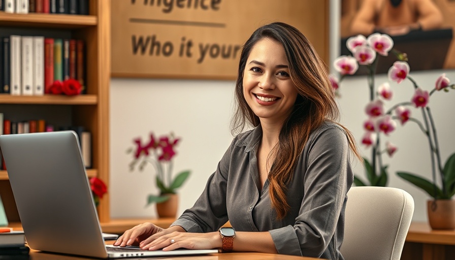 Smiling woman at desk discussing selecting a realtor.