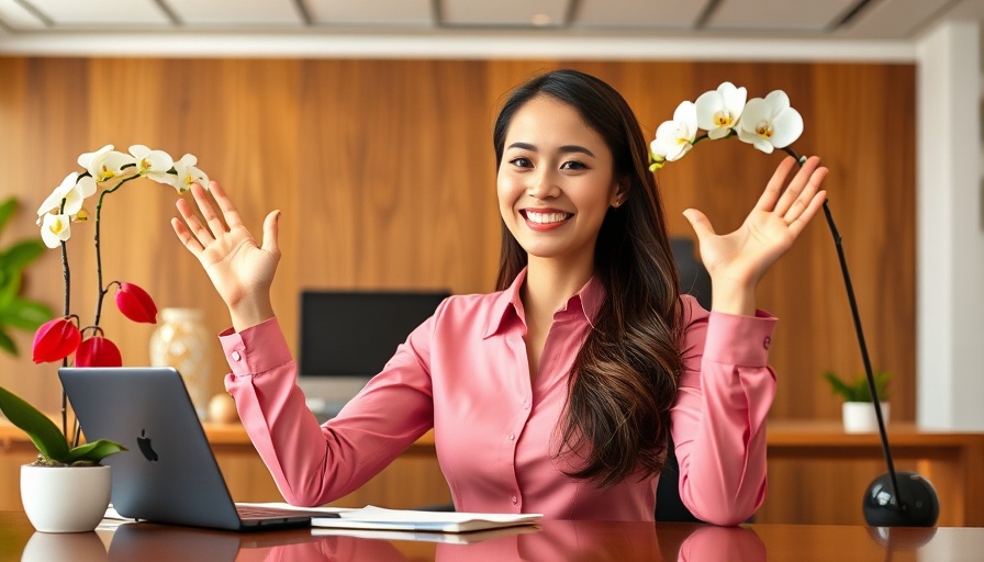 Pre-approval for home buyers discussed by smiling woman in an office.