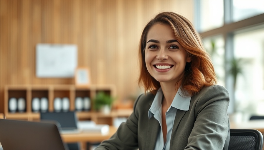 Smiling woman discusses VA loans denied to military families in office.