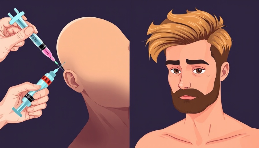 PRP treatment for male hair loss illustrated before and after.