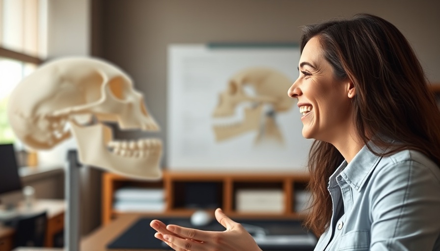Woman explains why we have wisdom teeth with jaw diagram.