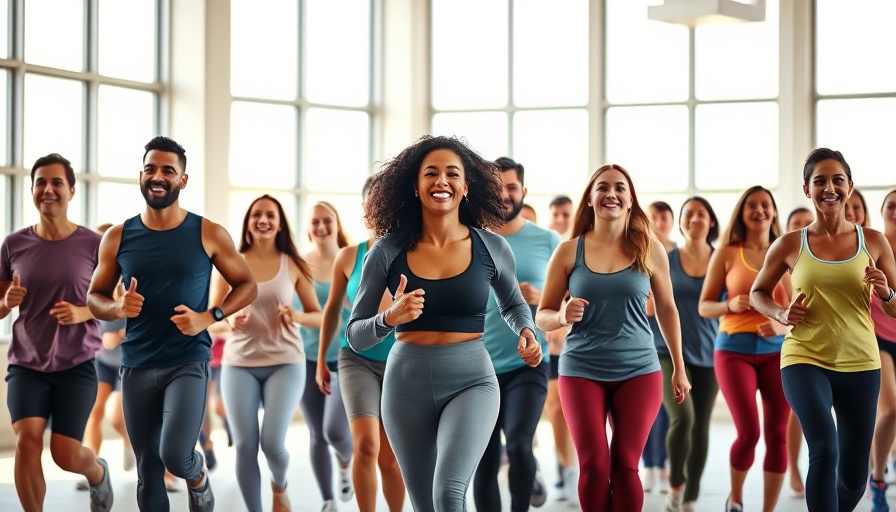 A group enjoying the benefits of walking for fitness in a bright studio.