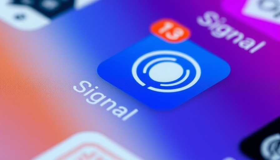 Signal app icon on smartphone screen with notifications.