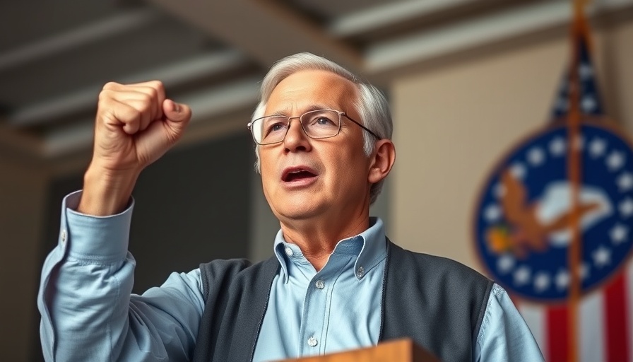 Controversial figure raising fist in speech, Signal chat controversy.