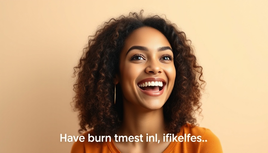 Cheerful woman sharing message about filling emotional holes.
