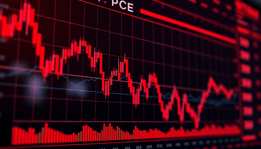 PCE data impact on bond markets displayed on digital market update screen.